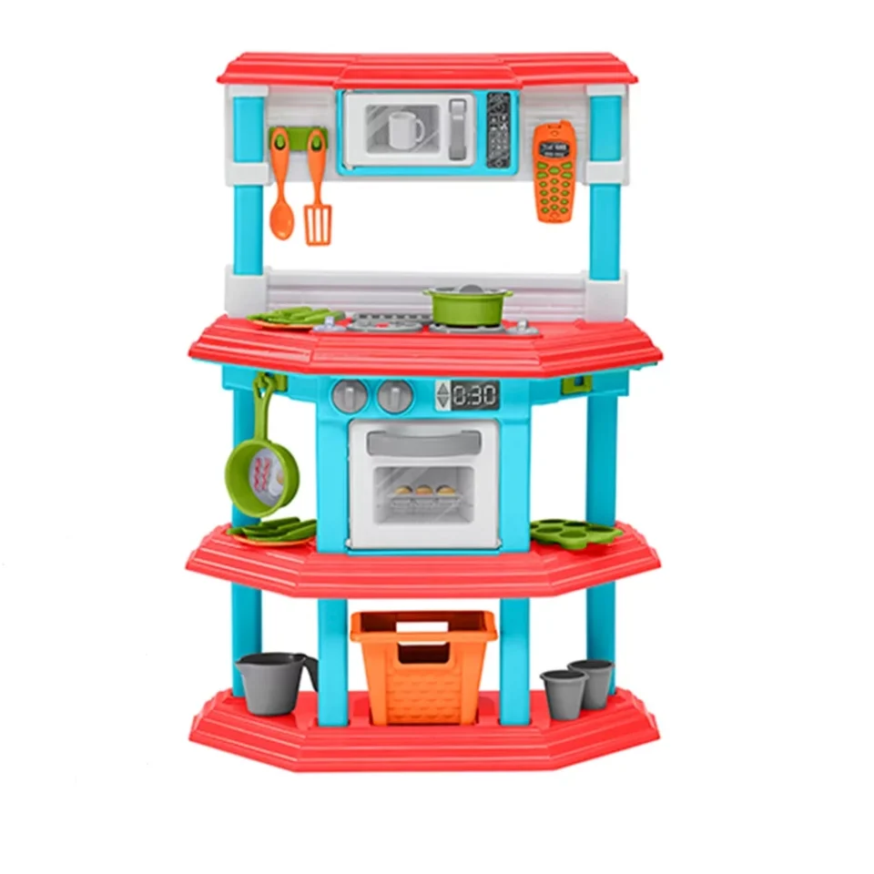 Polished Cleaning American Plastic Toys My Very Own Gourmet Play Kitchen with 23-Piece Accessory Play Set Unisex Indoor & Outdoor Toy for Kids