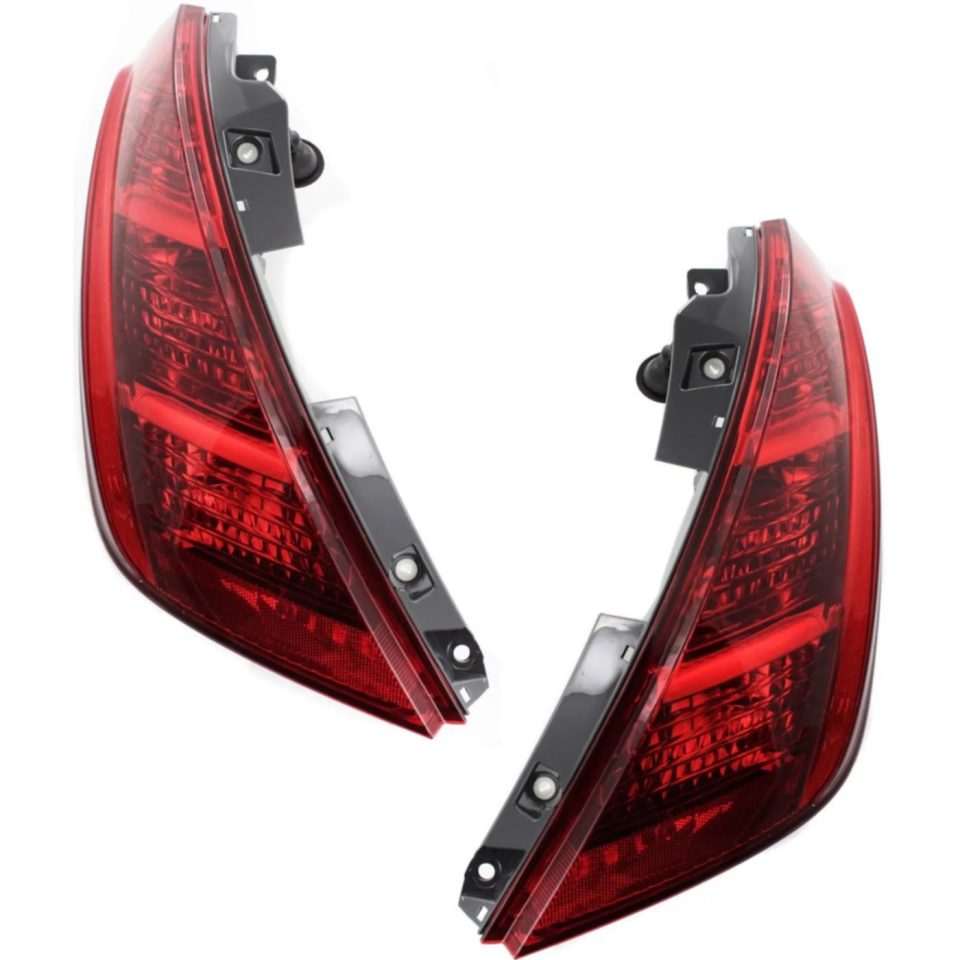 Premium Storage Halogen Tail Light Set For 2003-2005 Nissan Murano Red Lens w/ Bulbs 2Pcs