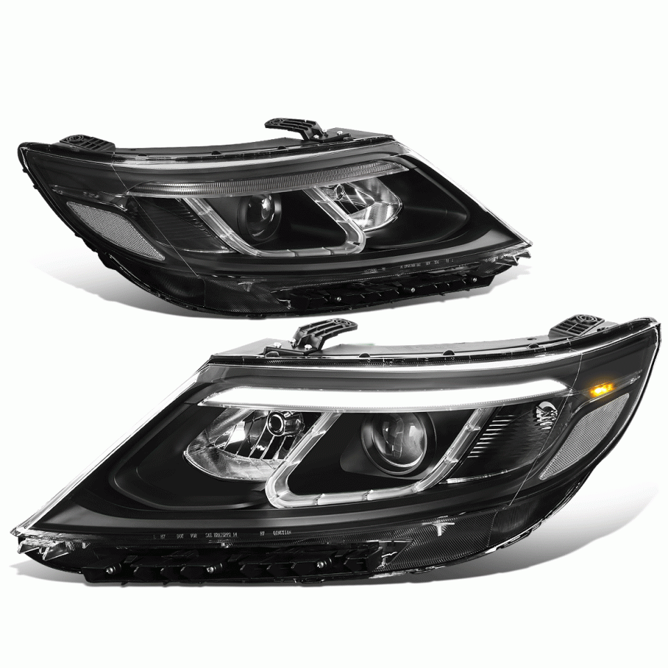 Food-Grade Office 2014-2015 Sorento EX SX LED DRL Light Bar Black Clear Projector Headlights