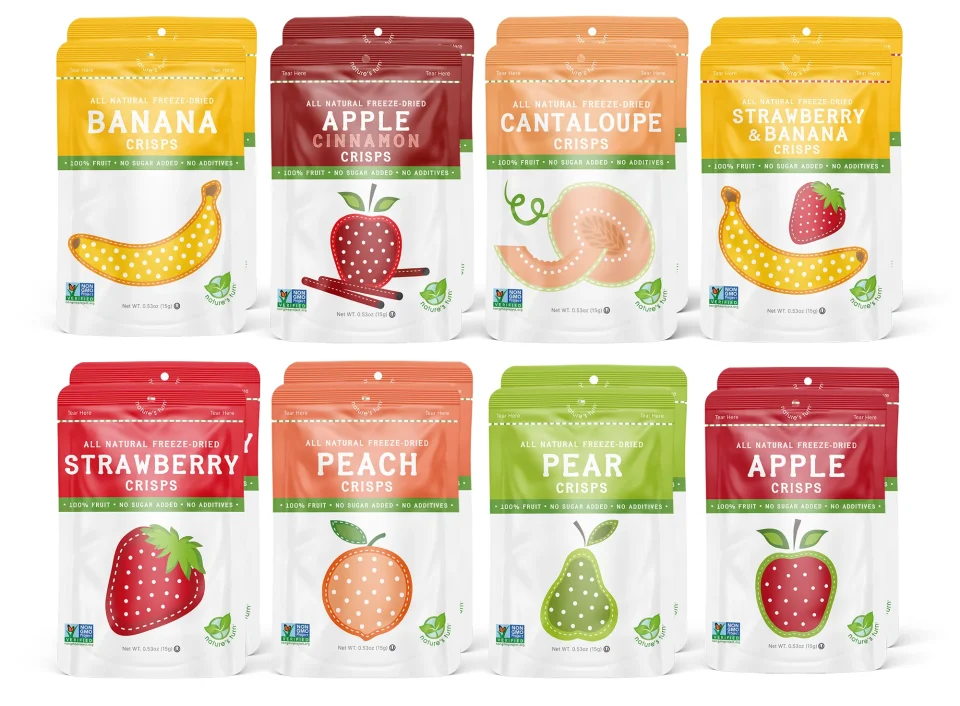 Upgraded Gift-Ready Nature's Turn Freeze Dried Fruit Crisps Mega Variety Pack of 16, 0.53oz
