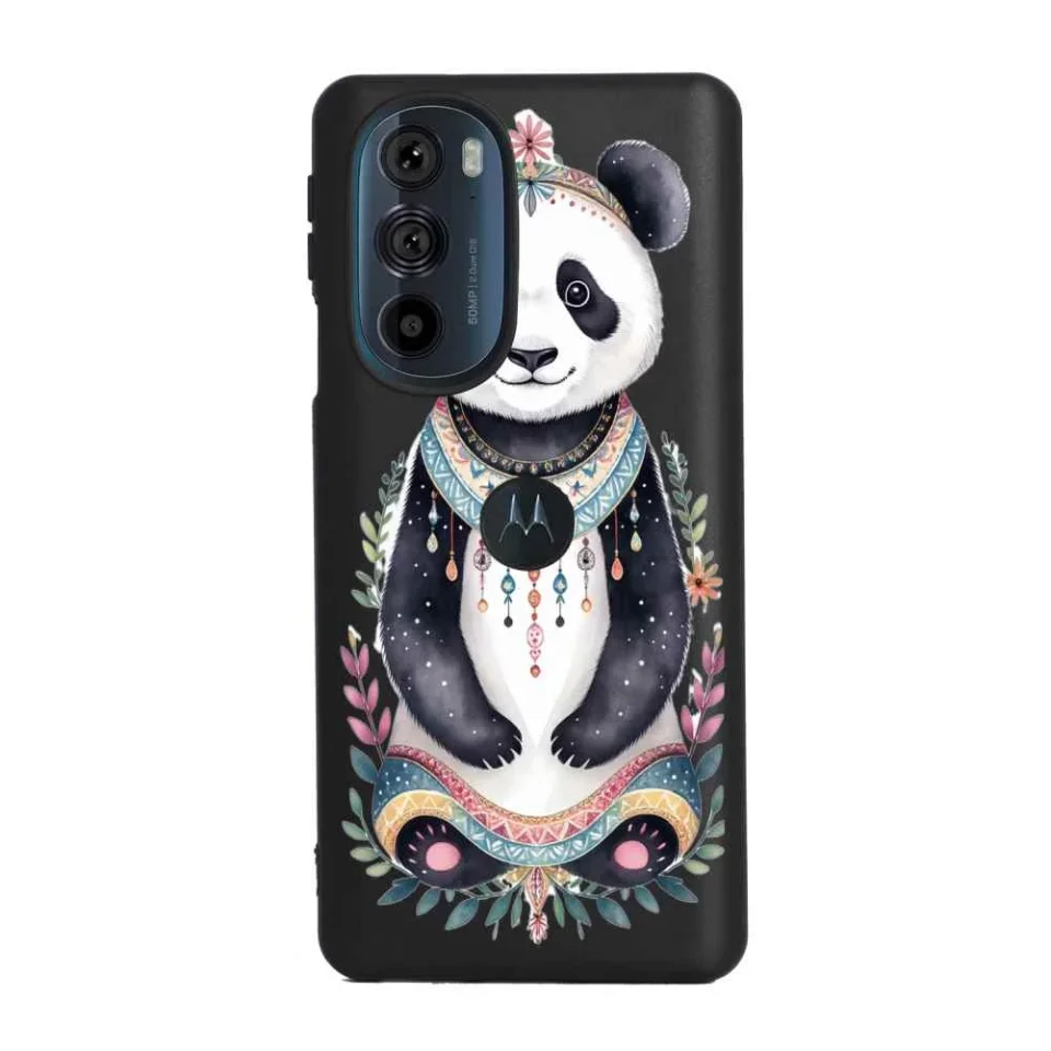 Clear Travel a-cute-boho-Panda-422 phone case for Motorola Edge 30 Pro for Women Men Gifts,a-cute-boho-Panda-422 Pattern Soft silicone Style Shockproof Case