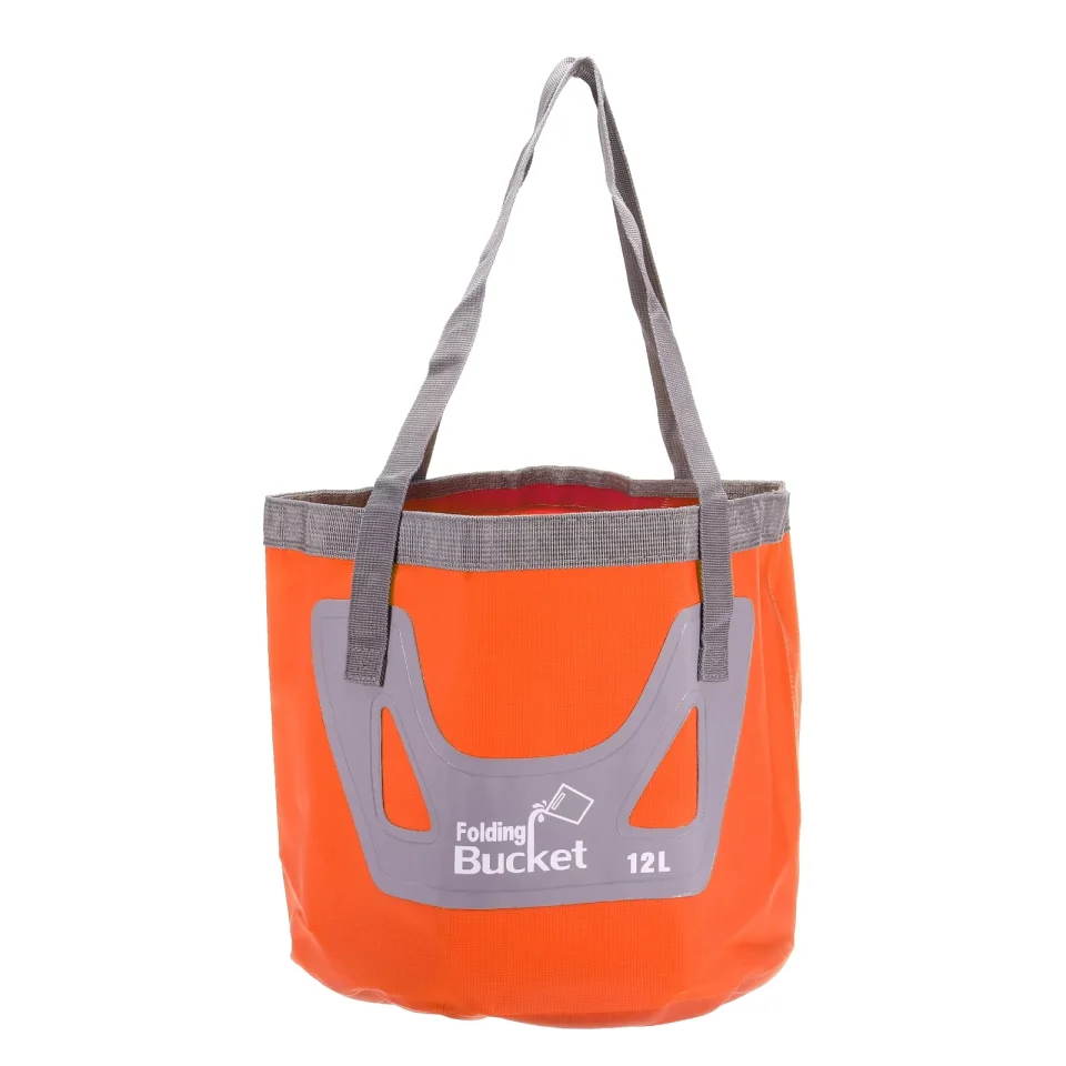 Healthy Baking Uxcell 12L Collapsible Bucket, Portable Folding Water Storage Wash Basin, Orange
