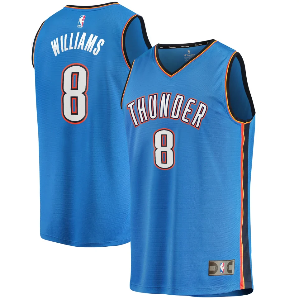 Thickened Leak-Proof Men's Fanatics Branded Jalen Williams Blue Oklahoma City Thunder 2022 NBA Draft First Round Pick Fast Break Replica