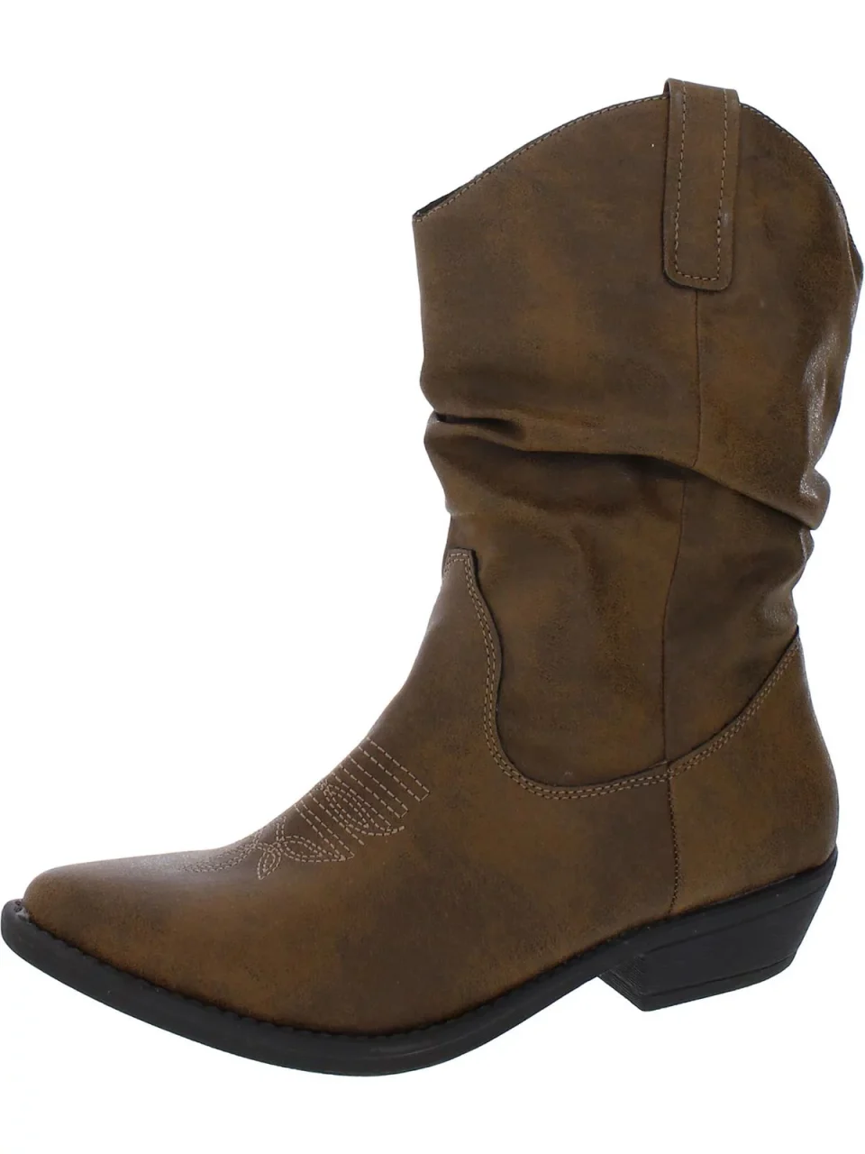 Core Dining Style & Co. Womens Dannaa Faux Leather Embroidered Cowboy, Western Boots