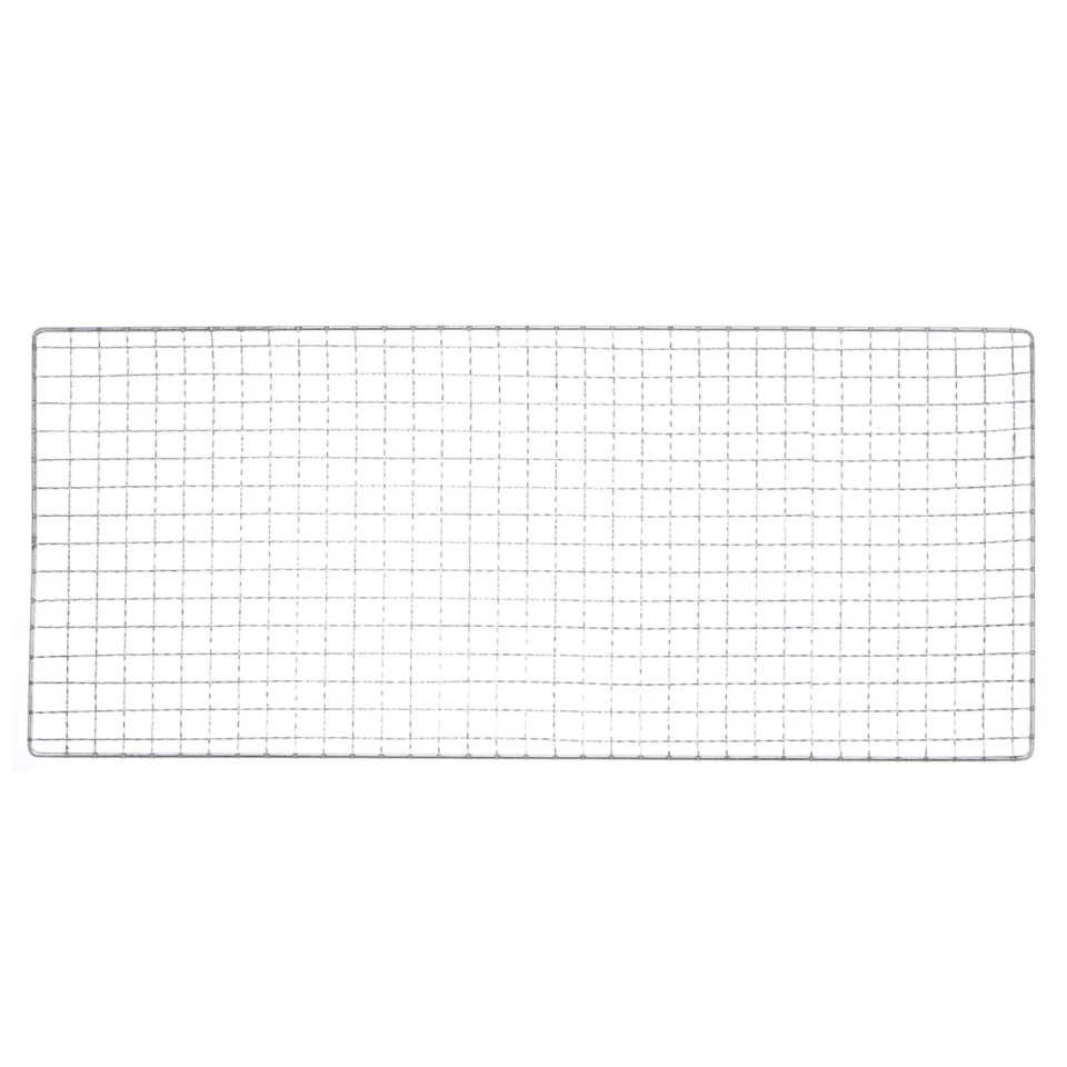 Core Cooking Uxcell Square BBQ Grill Net 7.9x19.7 Galvanized Iron Barbecue Mesh Mat for Baking Charcoal Grilling Roasting