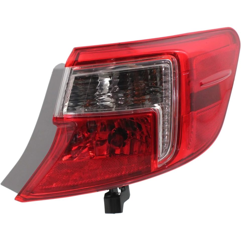 Popular Halogen Tail Light For 2012-2014 Toyota Camry Right Outer Clear/Red w/Bulbs CAPA