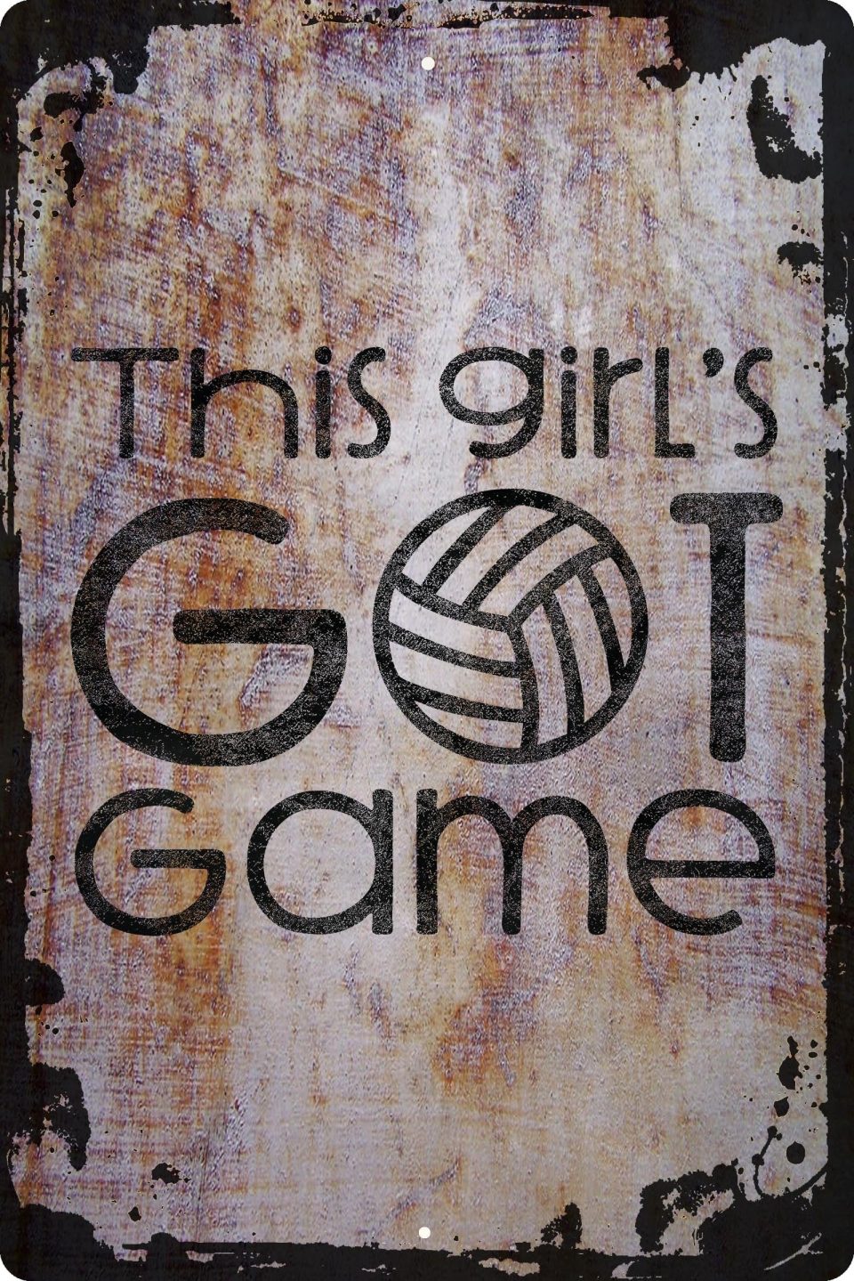 Office Wall Sign This girl's got game funny volleyball sports love Decorative Art Wall Decor Funny Gift