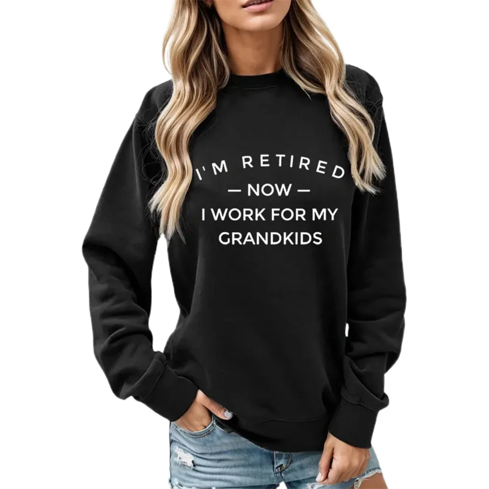 Easy-Clean Hfolob Sweatshirts For Women Womens Autumn Winter Casual Comfortable Letter Crew Neck Fashion Long Sleeve Sweatshirt Womens Fall Fashion 2023