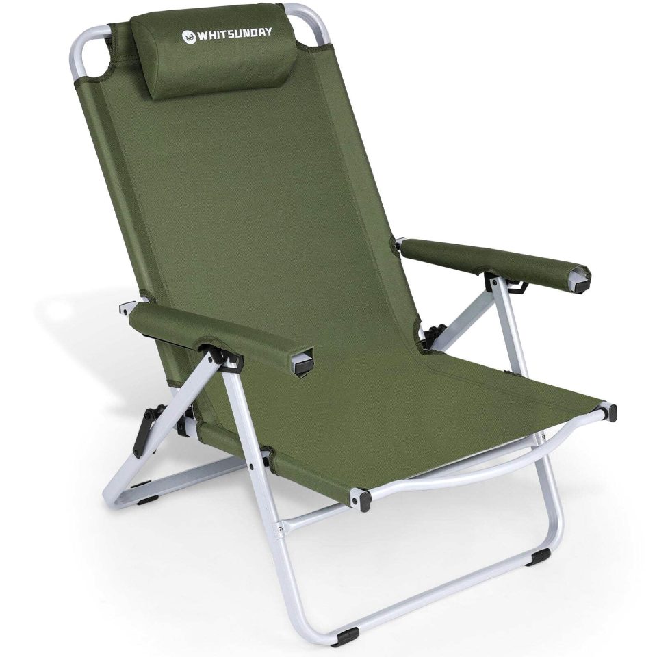 Durable 4-Level Adjustment Table Portable Camping Chair Backpacking Chair