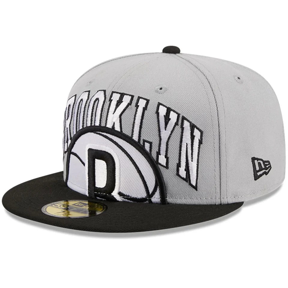 Long-Lasting Men's New Era Gray/Black Brooklyn Nets Tip-Off Two-Tone 59FIFTY Fitted Hat