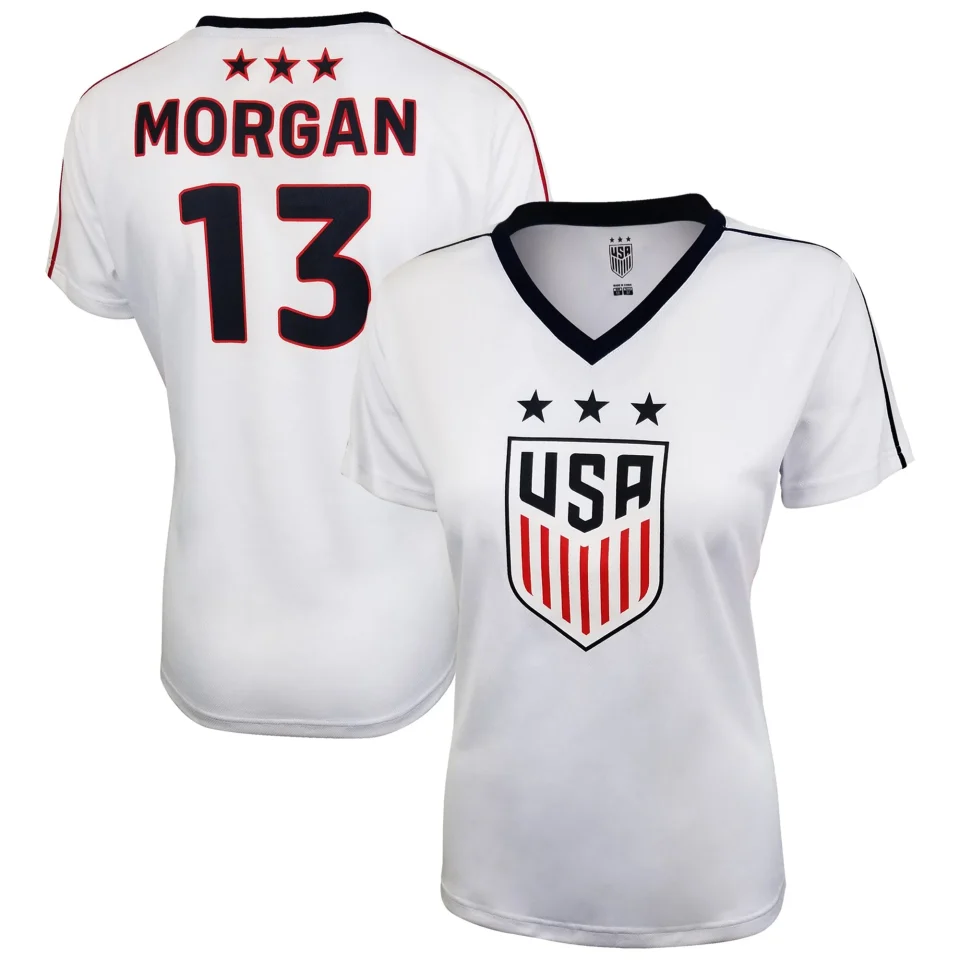 Upgraded Alex Morgan USWNT Women's 2019 Team Jersey - White