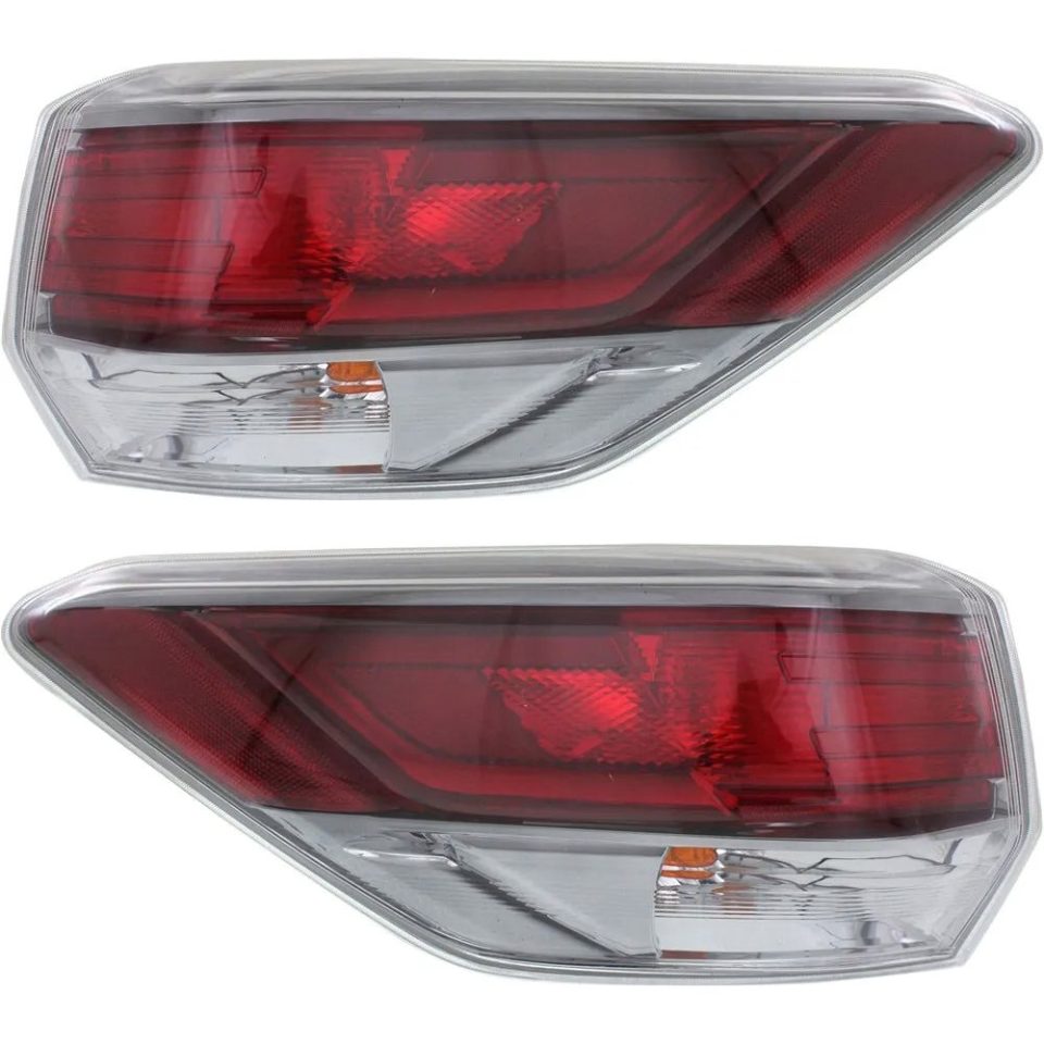 Frosted Leak-Proof Set of 2 Tail Light For 2014-2017 Toyota Highlander LE LH & RH Outer