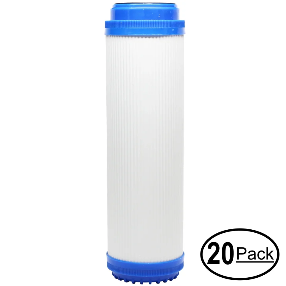 Lightweight 20-Pack Replacement for PurePro FS401P-DI Granular Activated Carbon Filter - Universal 10-inch Cartridge for PurePro Aquarium RO/DI System - Denali Pure Brand
