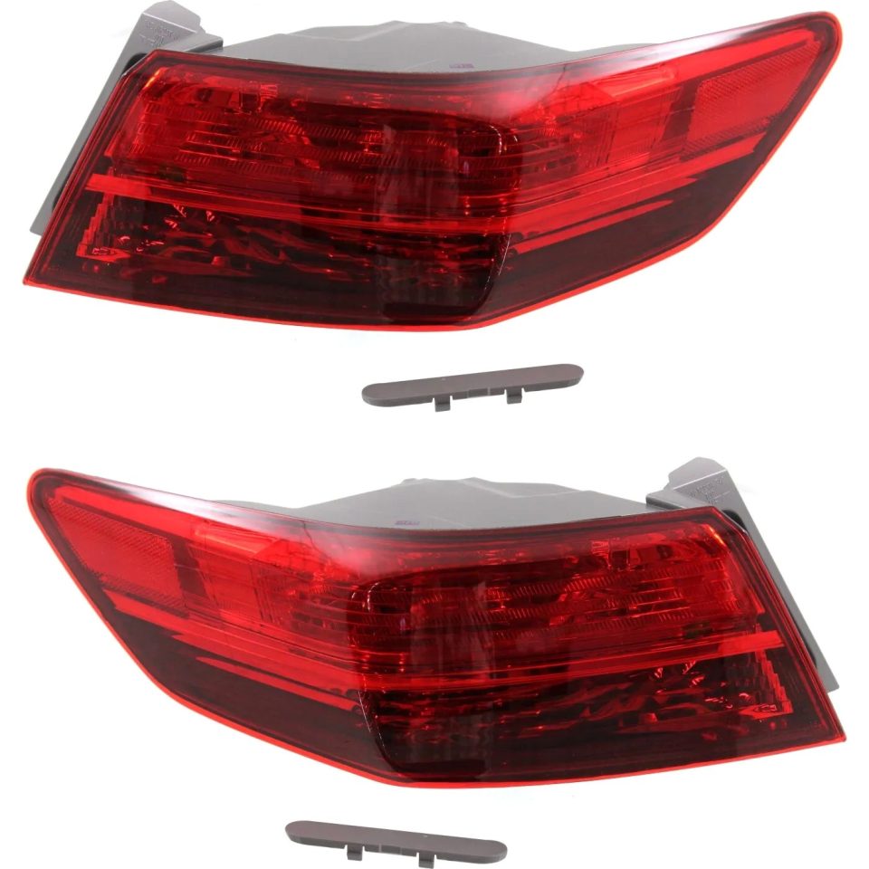 Glossy Lightweight Set of 2 Tail Light For 13-15 Acura ILX Driver and Passenger Outer Body Mounted