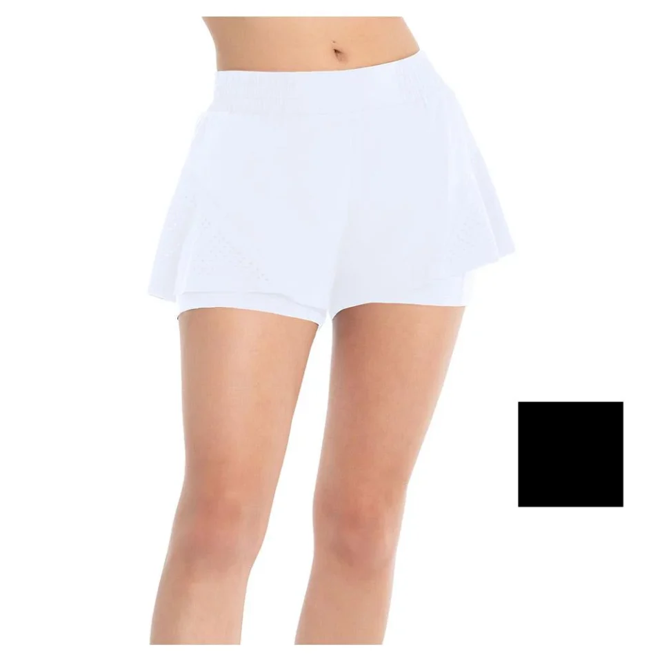 Outdoor Gift-Ready Lucky In Love Women`s Hype Tennis Skort ( LARGE White )