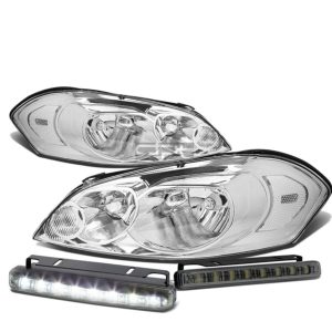 Premium Outdoor CHROME HOUSING CLEAR HEADLIGHT+CORN