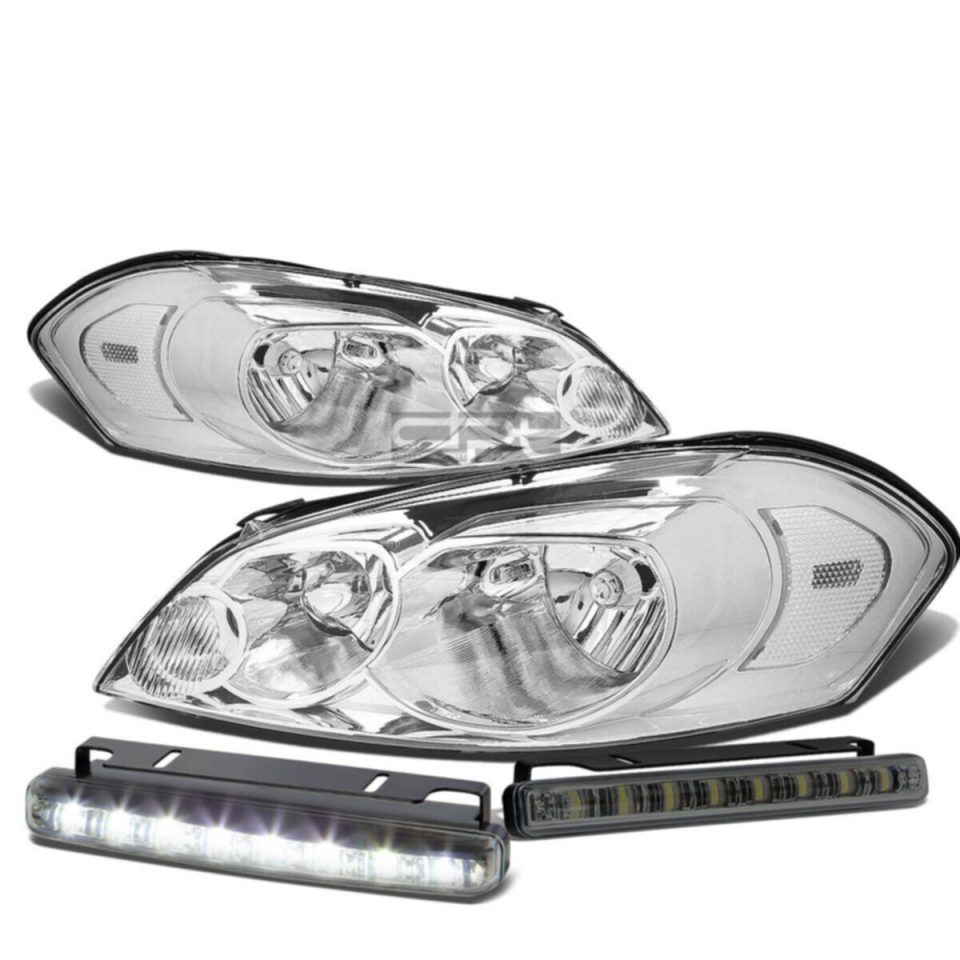 Premium Outdoor CHROME HOUSING CLEAR HEADLIGHT+CORN