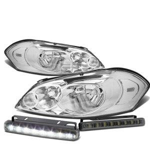 Premium Outdoor CHROME HOUSING CLEAR HEADLIGHT+CORN