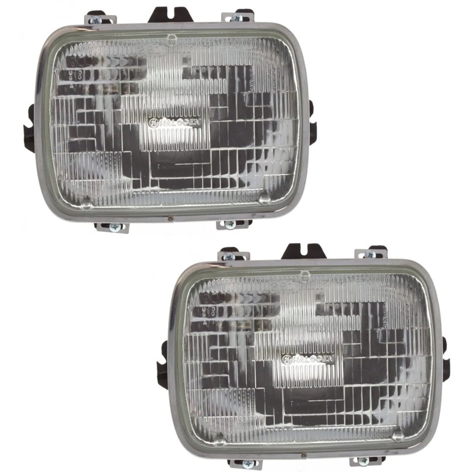 Outdoor Headlight For 88-98 Chevrolet K1500 Pair Driver and Passenger Side