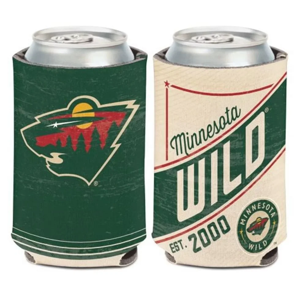 Clear Long-Lasting NHL Minnesota Wild Can Cooler Vintage Design