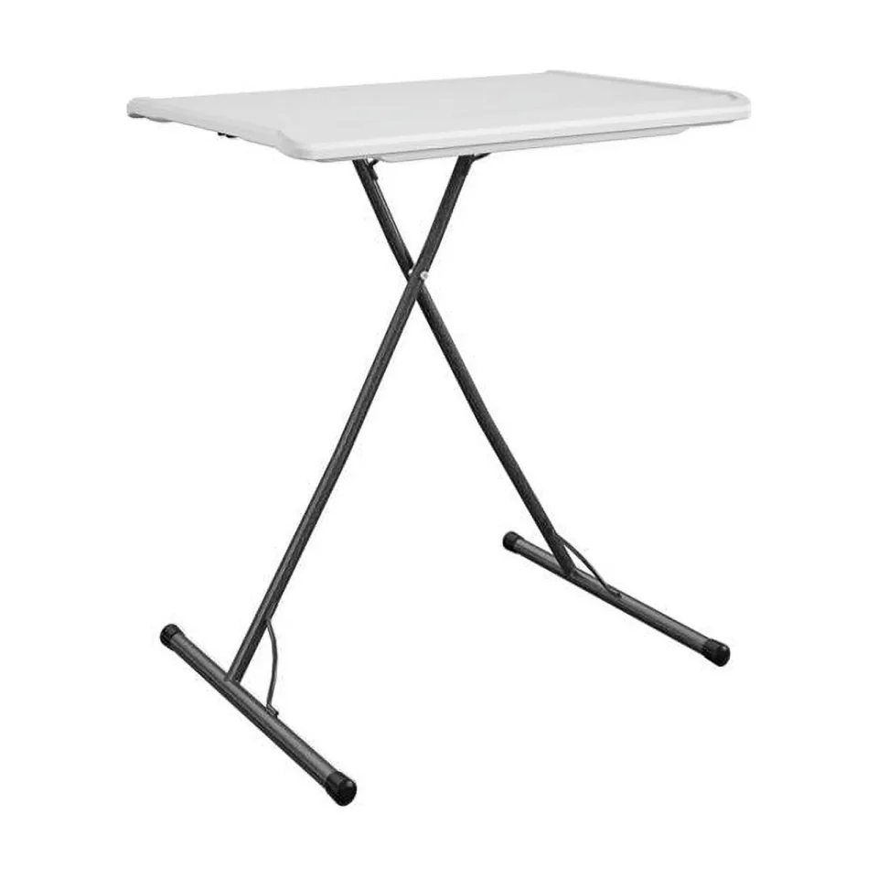 Clear Cosco 18.03 x 31.26 in. Rectangular Adjustable Height Table, White
