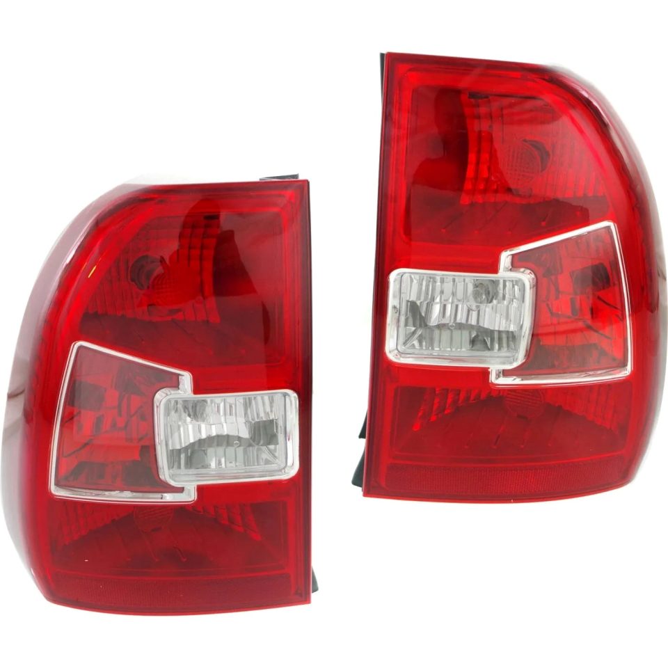 Polished Baking Tail Light For 2005-2010 Kia Sportage Set of 2 Driver and Passenger Side